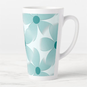 Green floral pattern. latte mug