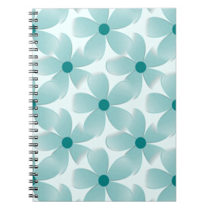 Green floral pattern. notebook