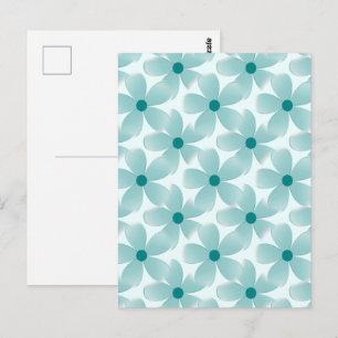 Green floral pattern. postcard