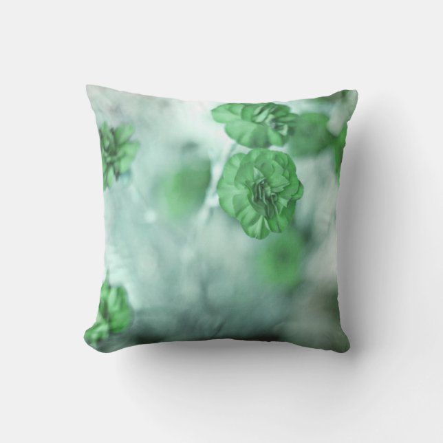 Green Floral Pillow (Front)
