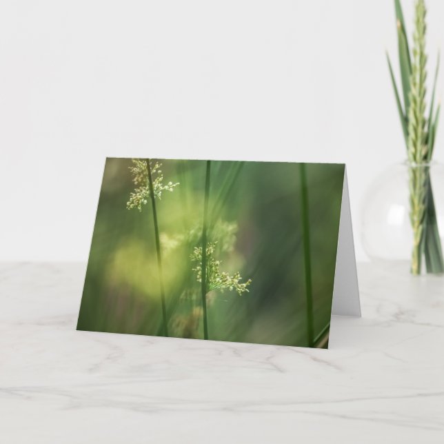 Green Floral Rush Card (Front)