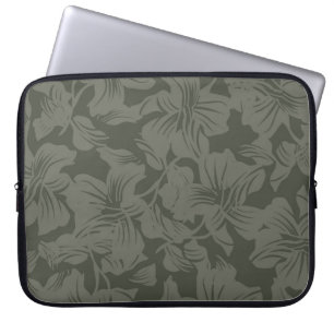 Green Floral seamless pattern backgroundabstract, Laptop Sleeve