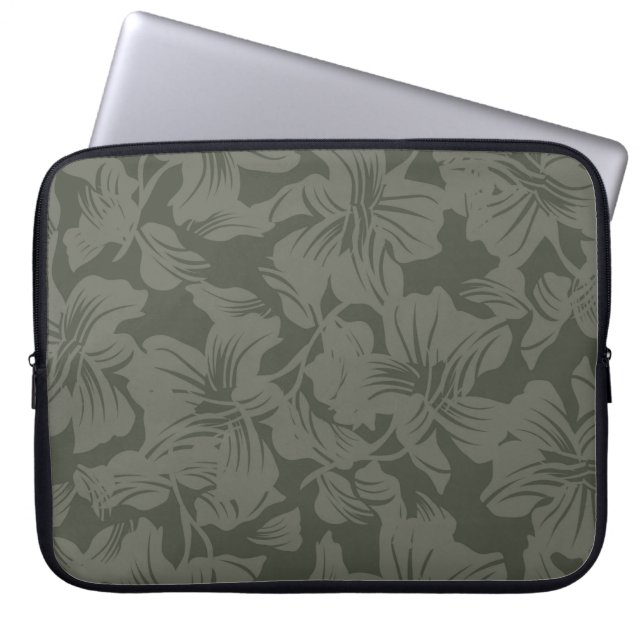 Green Floral seamless pattern backgroundabstract,  Laptop Sleeve (Front)