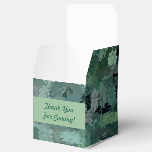 Green Floral Tapestry Favour Box (Opened)