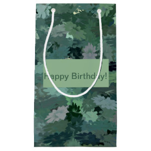 Green Floral Tapestry Small Gift Bag