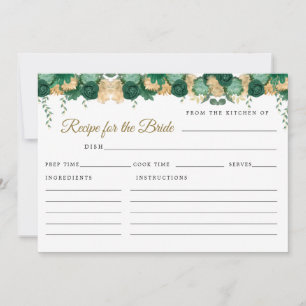 Green Floral Victorian Recipe for the Bride