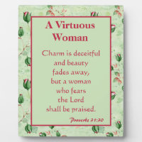 Green Floral Virtuous Woman