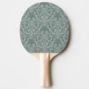 Green floral wallpaper ping pong paddle