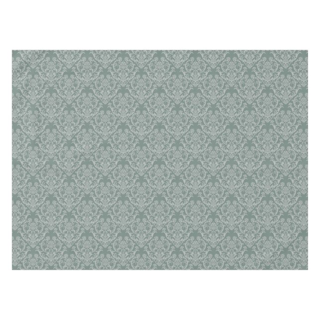 Green floral wallpaper tablecloth (Front (Horizontal))