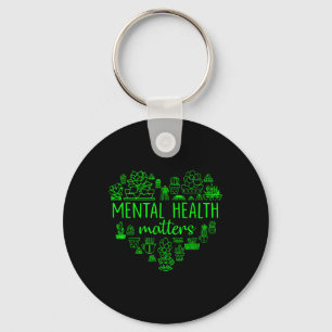 Green Floral Wildflower Mental Health Awareness S Key Ring