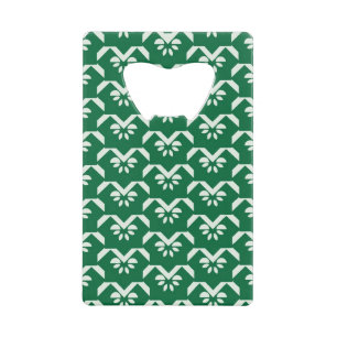 Green floral zigzag