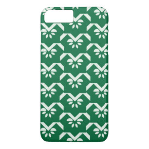 Green floral zigzag Case-Mate iPhone case