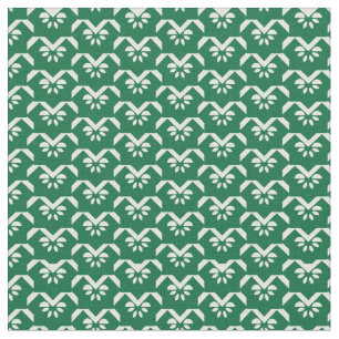 Green floral zigzag fabric