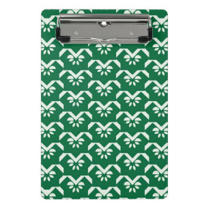 Green floral zigzag mini clipboard