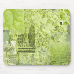 Green Florence Picture Collage- Mousepad
