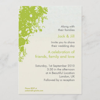 Green Flourish 5x7 Invitation