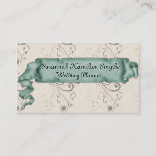 Green Flourish Wedding Planner Business Card