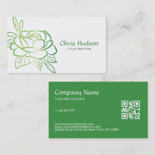Green Flower Business Card