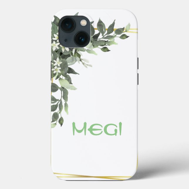 Green flower mask Case-Mate iPhone case (Back)