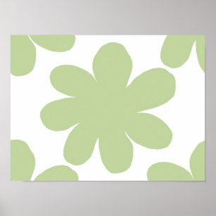 Green flower Poster