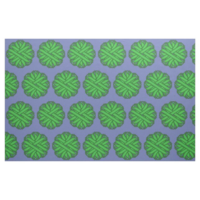 Green Flower Ribbon by Kenneth Yoncich Fabric (Fat Quarter)