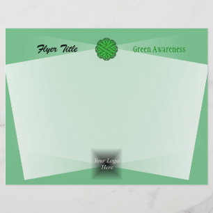 Green Flower Ribbon by Kenneth Yoncich Flyer