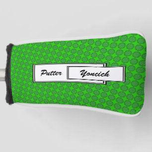 Green Flower Ribbon by Kenneth Yoncich Golf Head Cover