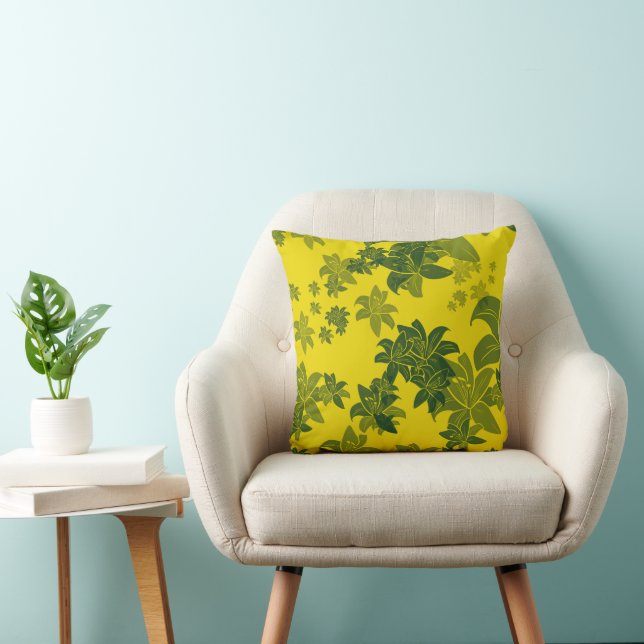 green flowers cushion (Chair)