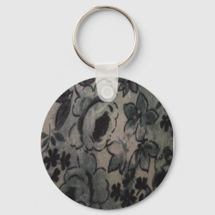 GREEN FLOWERS KEY RING