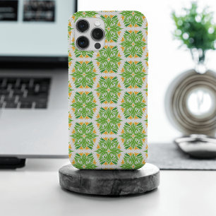 Green Flowers, Pattern Of Flowers, Floral Pattern iPhone 15 Pro Max Case