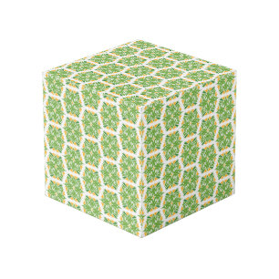 Green Flowers, Pattern Of Flowers, Floral Pattern Cube