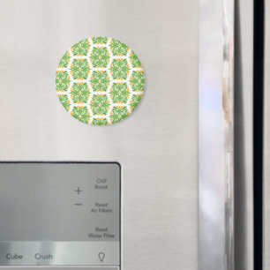 Green Flowers, Pattern Of Flowers, Floral Pattern Magnet