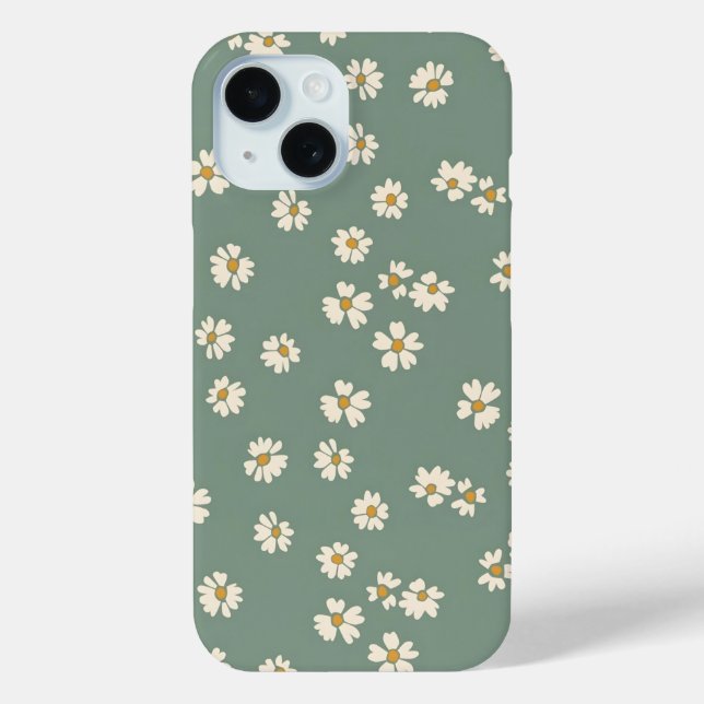Green flowers phone case (Back)
