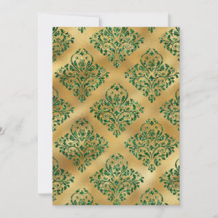 Green Flowers Rose Leaves Golden St Patricks Day Invitation