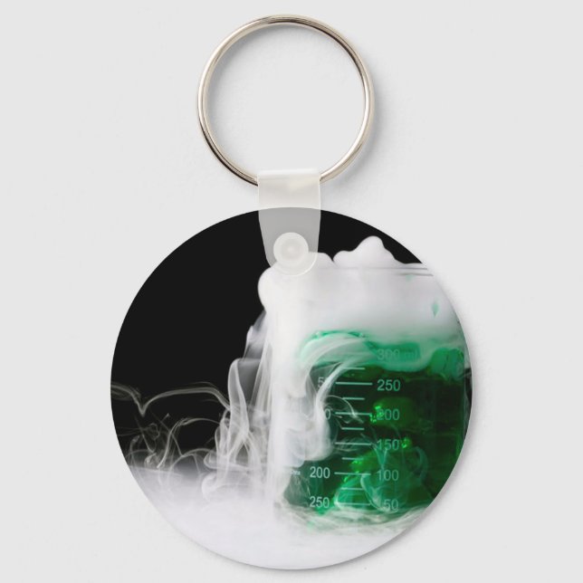 Green Fluid Beaker Gas Key Ring (Front)