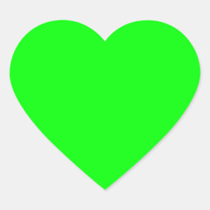 Green Fluo Neon Colour Customise This! Heart Sticker