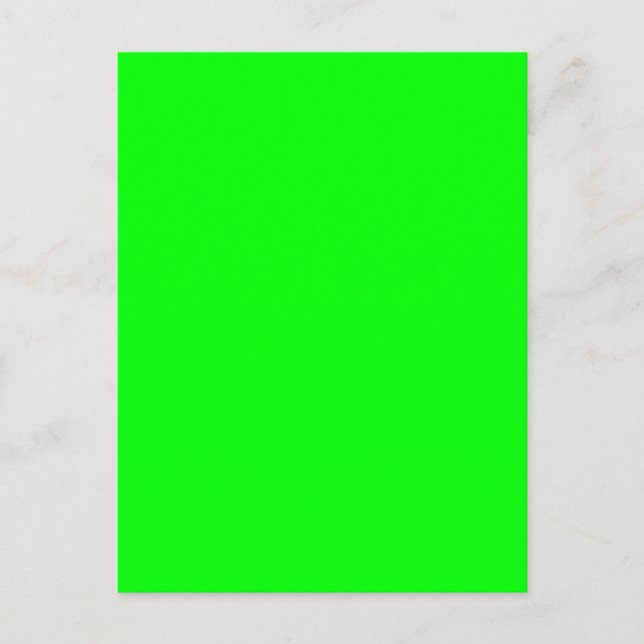 Green Fluo Neon Colour Customise This! Postcard (Front)