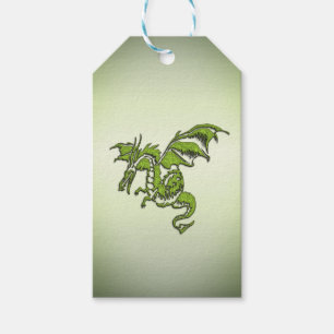 Green Flying Dragon Gift Tags