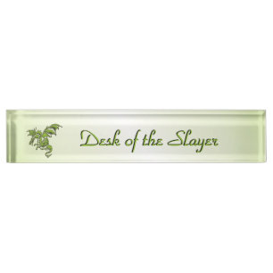 Green Flying Dragon Nameplate