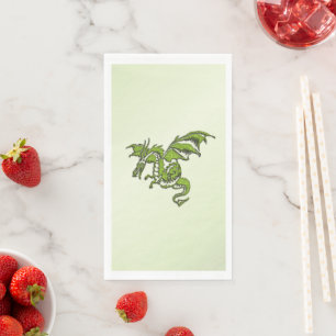 Green Flying Dragon Napkin