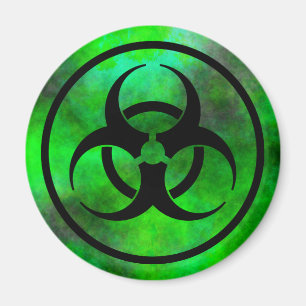 Green Fog Biohazard Symbol Magnet