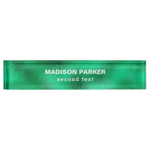 Green Foil Nameplate