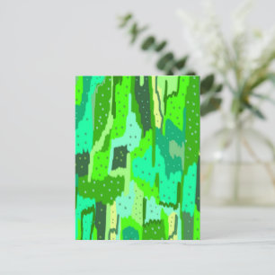 Green Foliage Abstract  Postcard