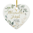 Green foliage, baby baptism Photo