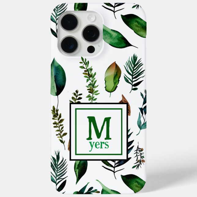 Green Foliage Botanical Nature Personalised Case-Mate iPhone Case (Back)