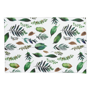 Green Foliage Botanical Nature Pillowcase