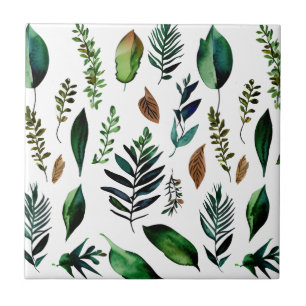 Green Foliage Botanical Nature Tile