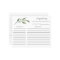 Green Foliage Bridal Shower Recipe card