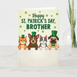 Green Foliage Brother Card