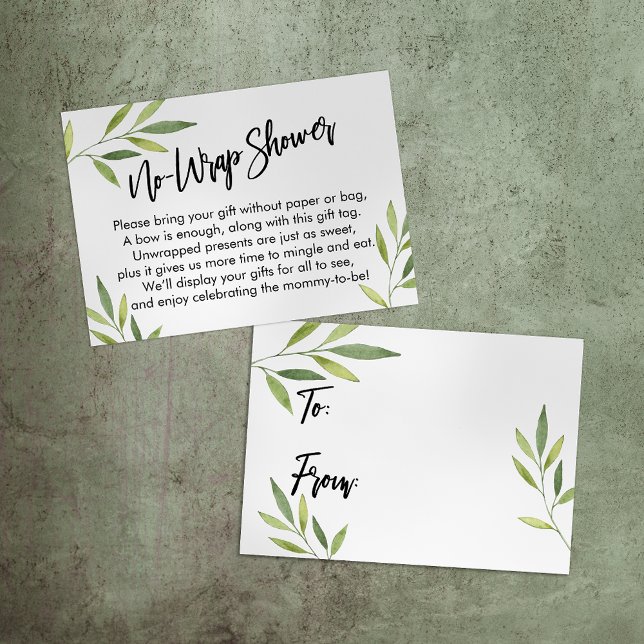 Green Foliage Display Baby Shower Gift Card (Creator Uploaded)